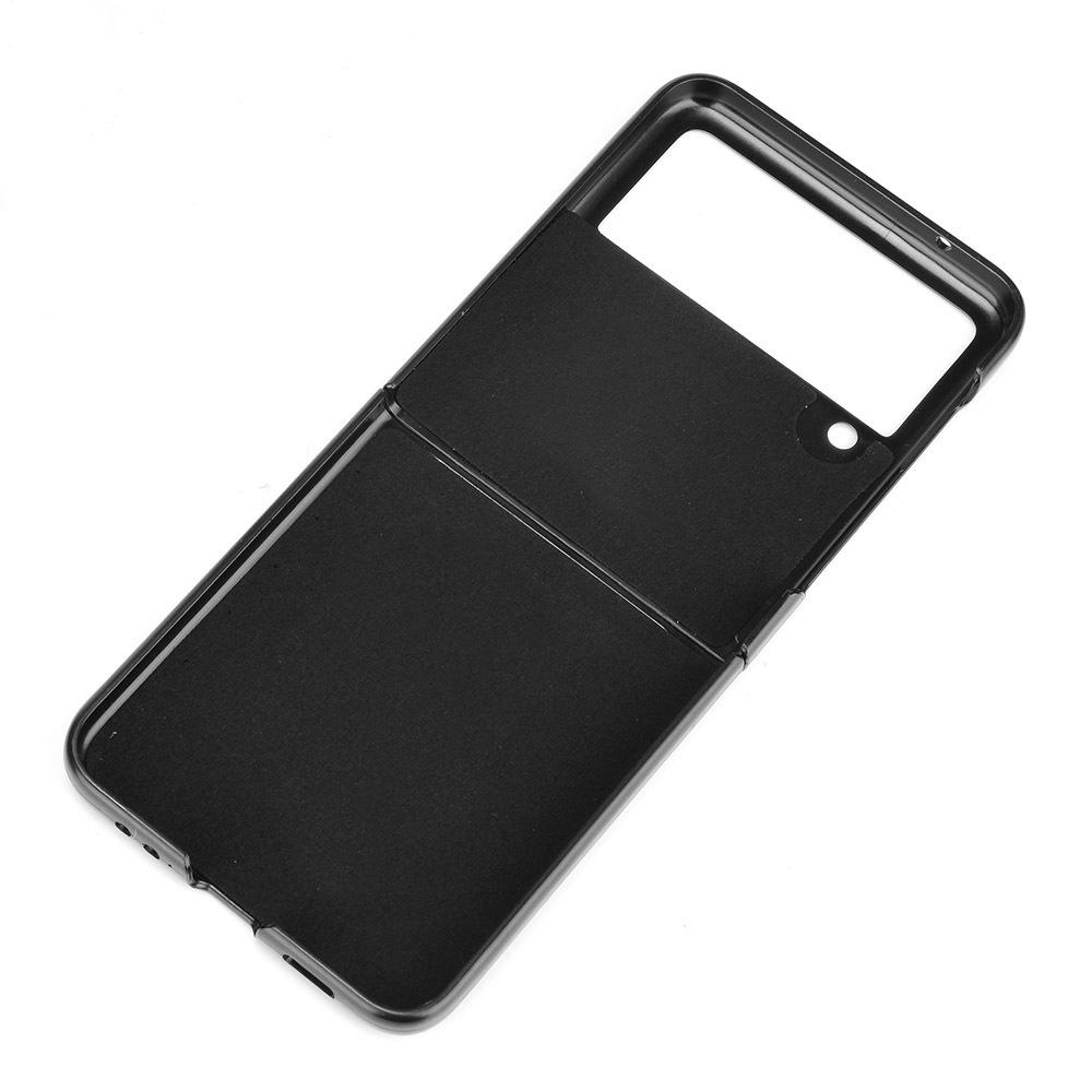 Suitable for Samsung Z FLIP4 Phone Case Galaxy Z Flip 3 5G Folding Protective Cover with Rough Lychee Leather Texture
