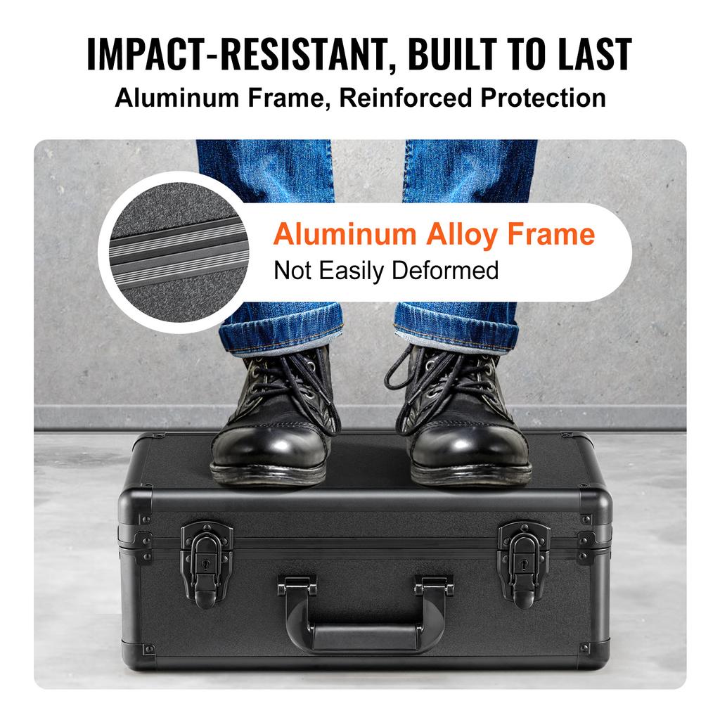 SucceBuy Graded Card Storage Box 4 Slots or 5Slots with Key Lock or Coded Lock Foam Dividers for 96/108/120/162 PSA Graded Cards