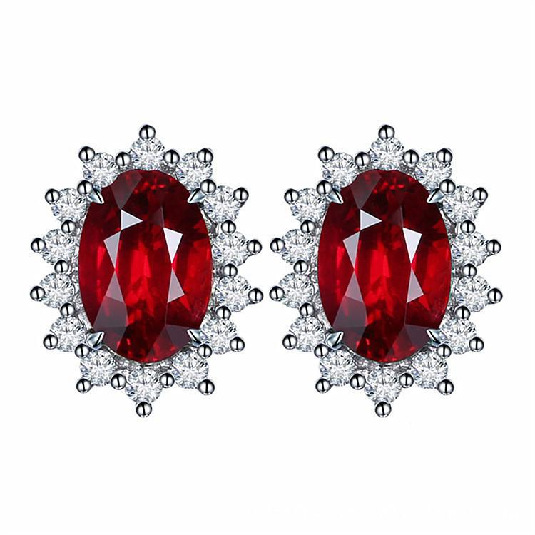 Sterling Silver S925 Zircon Six-Claw Earrings for Women