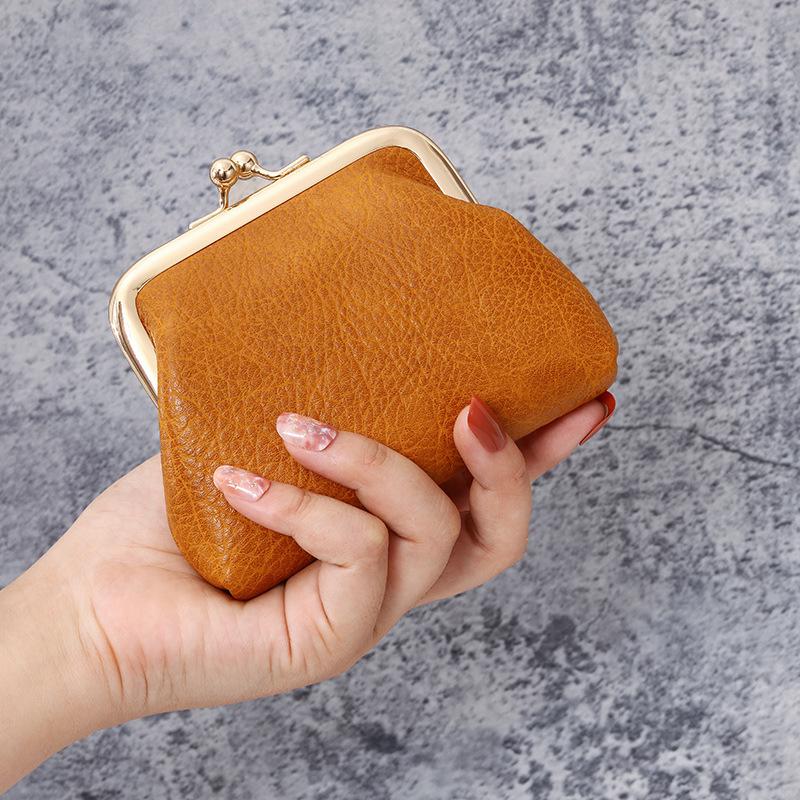 2023 Retro Candy Color Ladies Coin Purse & Short Wallet with Clasp