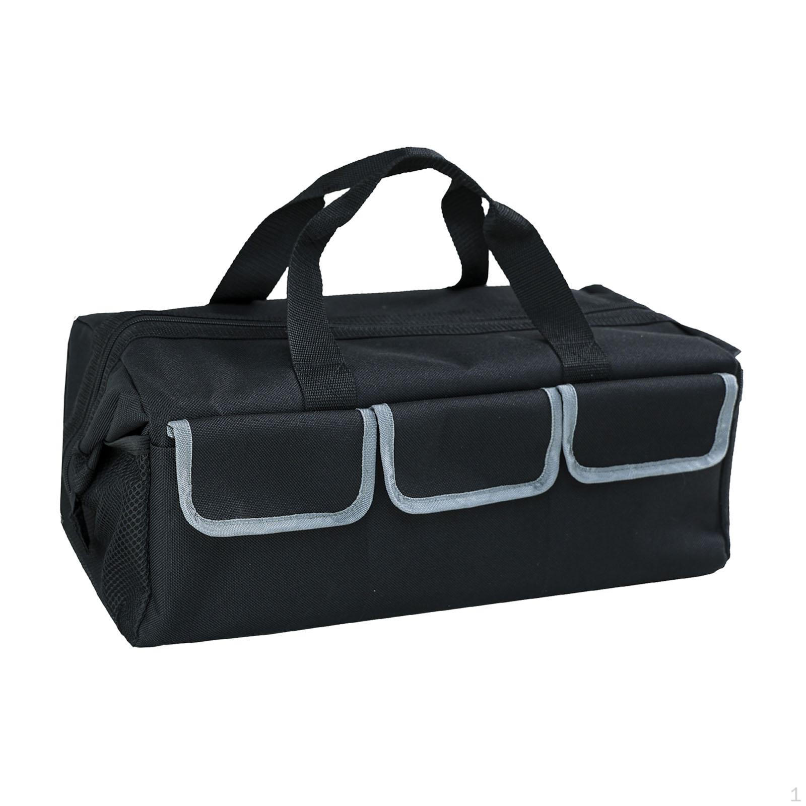 

Cleaning Bag Large Tool Organizer with Versatile Storage Compartments And Comfortable Carrying black and gray