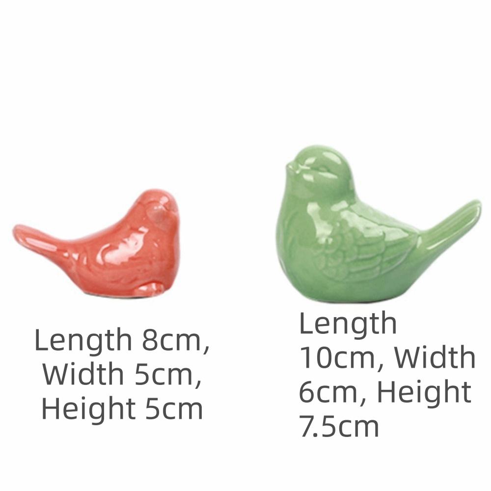 1/2PCS New Ceramic Bird Ornaments 6 Colors Decoration Crafts Simulated Bird Simulated Animals Home Decor