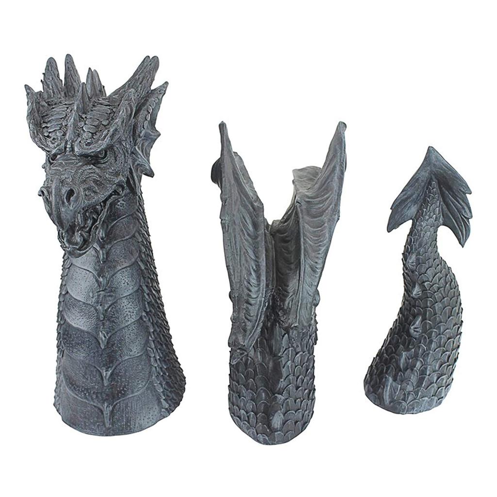 Buy Gothic Dragon Statues Fantasy Animal Dragon Figures Art Garden ...