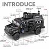 1:24 Modellspielzeug Rezvani Vengeance Sabertooth Gepanzerte Polizeiautos Legierung Druckguss Türen Geöffnet Rückzieher Sound Licht Kind Edutainment