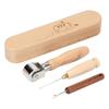 A25F-4 Pcs Wooden Sewing Quilting Tools Include Tailor Clapper,Seam Roller,Stiletto,Seam Rippers For Flattening Fabrics