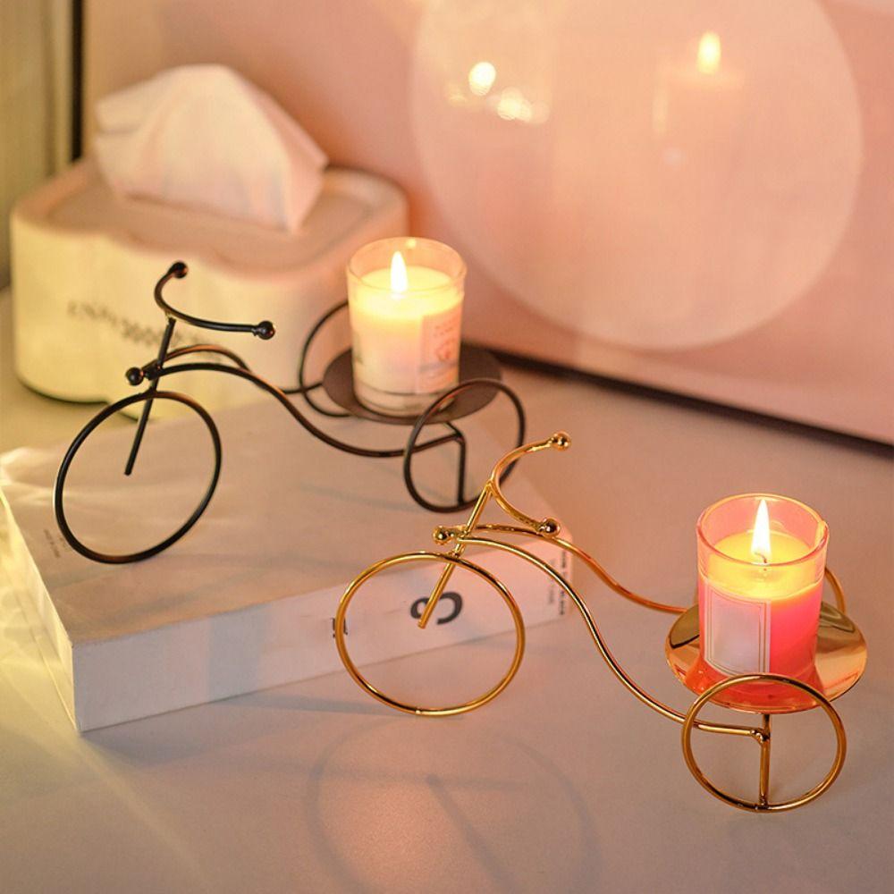 Handmade Tricycle Display Holder Stable Iron Candlestick Stand  Living Room