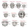 50/63/75/83/110mm Balcony Roof Garden Drainage Cover Round Stainless Steel Anti-blocking Outdoor Floor Drain Rain Pipe Cap