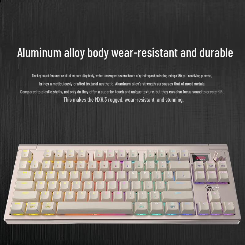 CHERRY MX8.3 Tri-Mode 84-Key Hot-Swappable Aluminum Wireless Mechanical Keyboard