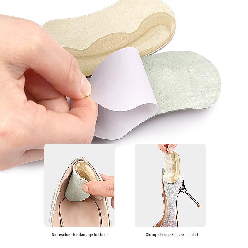 Anti-Wear Silicone Suede Heel Stickers & Insoles for Loafers: Anti-Slip, Self-Adhesive, Adjustable Fit