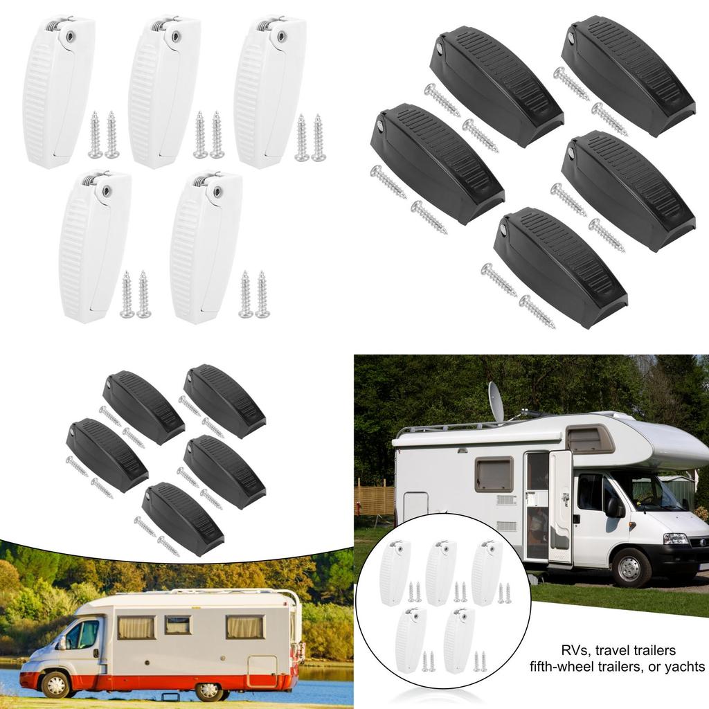 Plastic Baggage Door Catch Trailer Latch Clip Spring Holder Door Bracket for RV Camper Luggage Accessory Use