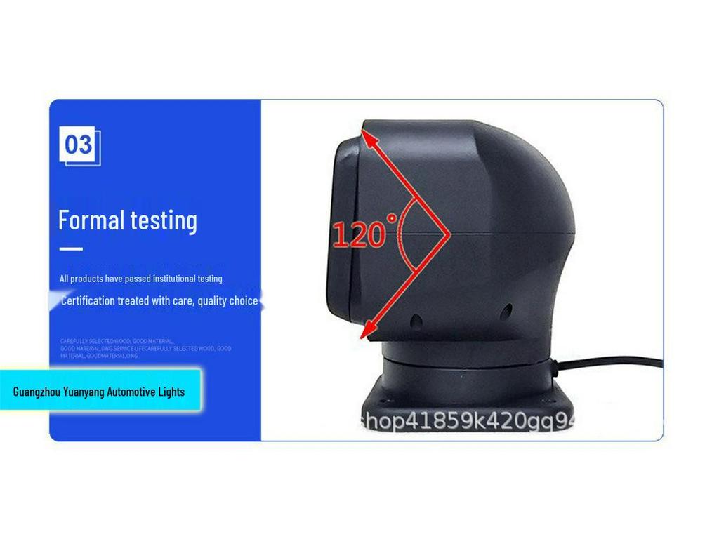 50W Reflective LED Remote Searchlight for Universal Car and Yacht Use