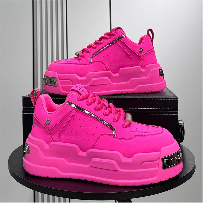 Modne Męskie Buty Codzienne Platforma Antypoślizgowe Męskie Sneakersy do Chodzenia Lekkie Męskie Buty do Biegania Oddychające Buty Sportowe na Platformie