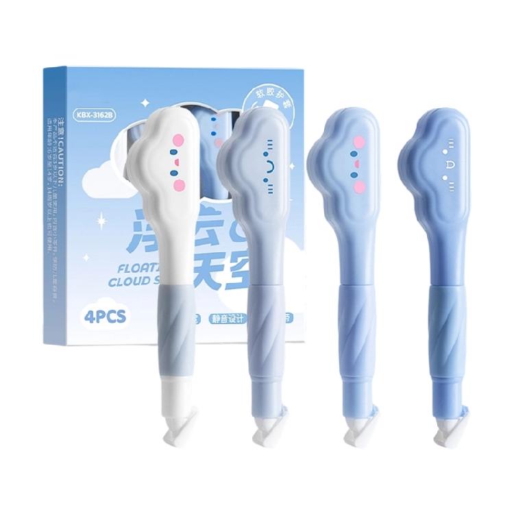 

4 Pieces Lightweight Correction Tape Set with Noiseless Function & Comfortable Grip Simple to Operate for Daily Use