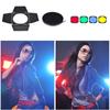 Honeycomb Grid Barn Door Honeycomb Grid with 4 Color Gel Filter Reflector for 7-Inch Standard Reflector Accessories