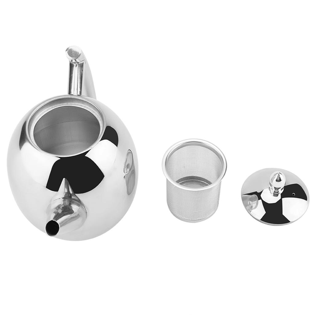 1.5L Teapot Stainless Steel Tea Brewing Kettle Large Capacity Tea Coffee Water Kettle Container with Removable Mesh Filter