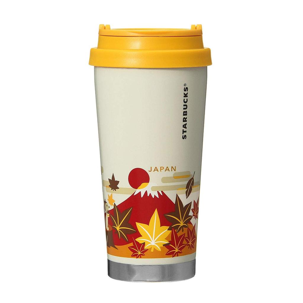 STARBUCKS You Are Here Collection Stainless Steel Tumbler JAPAN Autumn 473ml Japanese Style Maple Susuki Chestnut Full Moon Castle Daruma Mount Fuji