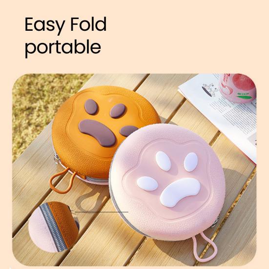 Zusammenklappbare Hundenäpfe Tragbarer 2-in-1 Haustiernapf Faltbarer Hunde-Futter- und Wassernapf Faltbarer Silikon-Napf für Reisen Camping Spaziergänge