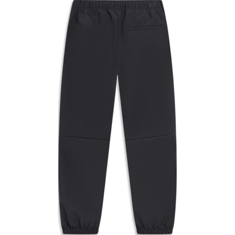 Li Ning Bad Five Solid Color Mid Waist Drawstring Comfortable Cuffed Knit Sports Pants Men bottoms Black AYKT811-1