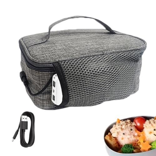 Hongmidy Portable Insulated Lunch Bag with Built-in USB Heater, Electric Food Warmer, USB Heating Function, Insulated Lunch Bag, Bottle Warmer, Milk W