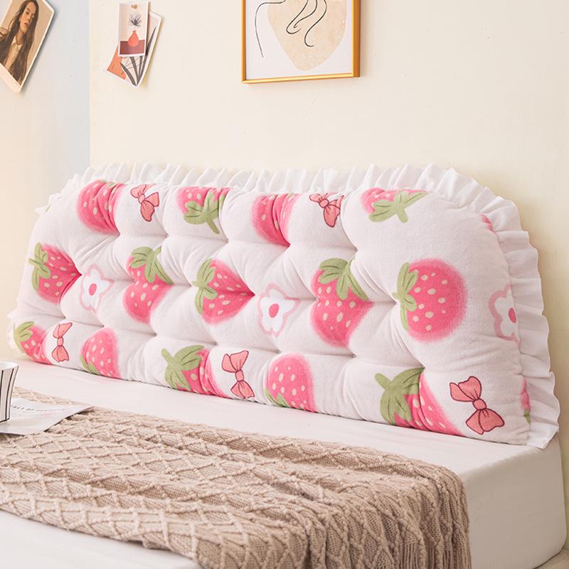 

Cute Bedside Soft Backrest Dormitory Cushion for Tatami or Sofa 0.9/1m Bed (L90*H50*T5cm)