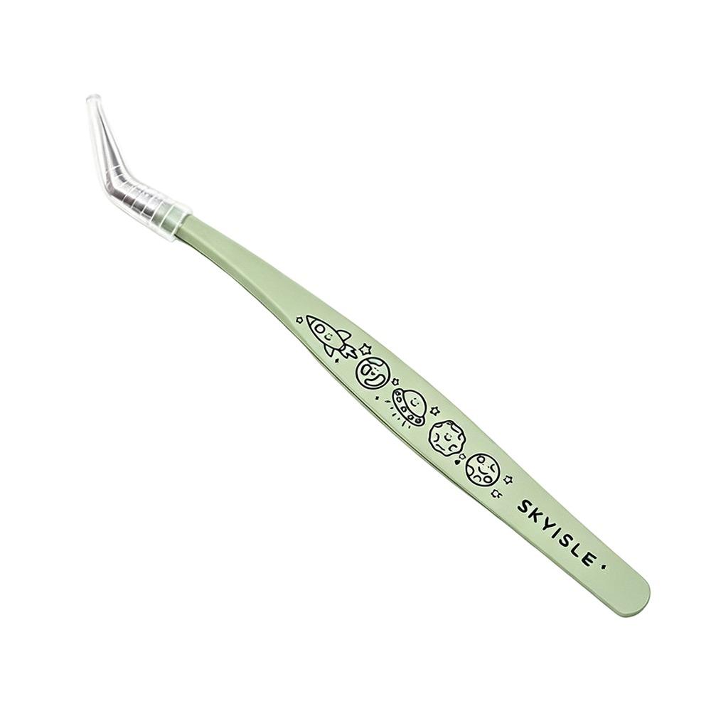 High Precision False Eyelash Tweezers Stainless Steel Eyelash Curler Extensions Grafting