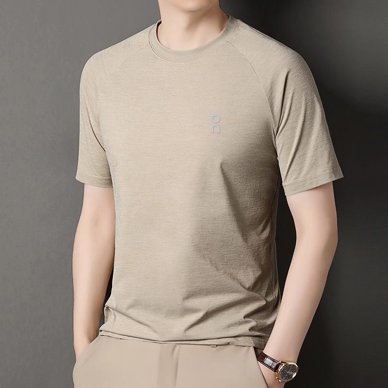 Summer Men's Casual Round Neck Short Sleeve T-Shirt: Middle-Aged Fashionable, Versatile, and Breathable