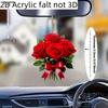 a Rose Red Car Pendant, Romantic Love Decoration for Car Dashboard, Accessories for New Year, Valentine'S Day, And Halloween