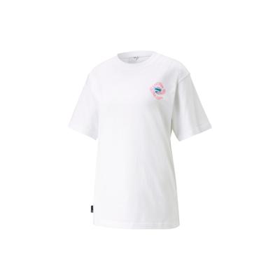 Solid Color Round Neck Pullover Short Sleeve T-Shirt Women Tops White 620550-02