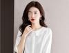 2025 Women's Drapey Chiffon Pullover Blouse - Round Neck, Comfy and Lightweight Top