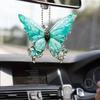 Crackle Green Elegant Butterfly Acrylic Car Accessory Decorative Hanging Gift Idea