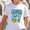 Kids 67 Themed Colorful Print TShirt Soft Cotton Fabric Breathable and Comfortable Ideal for Toddlers and Childrendf0385