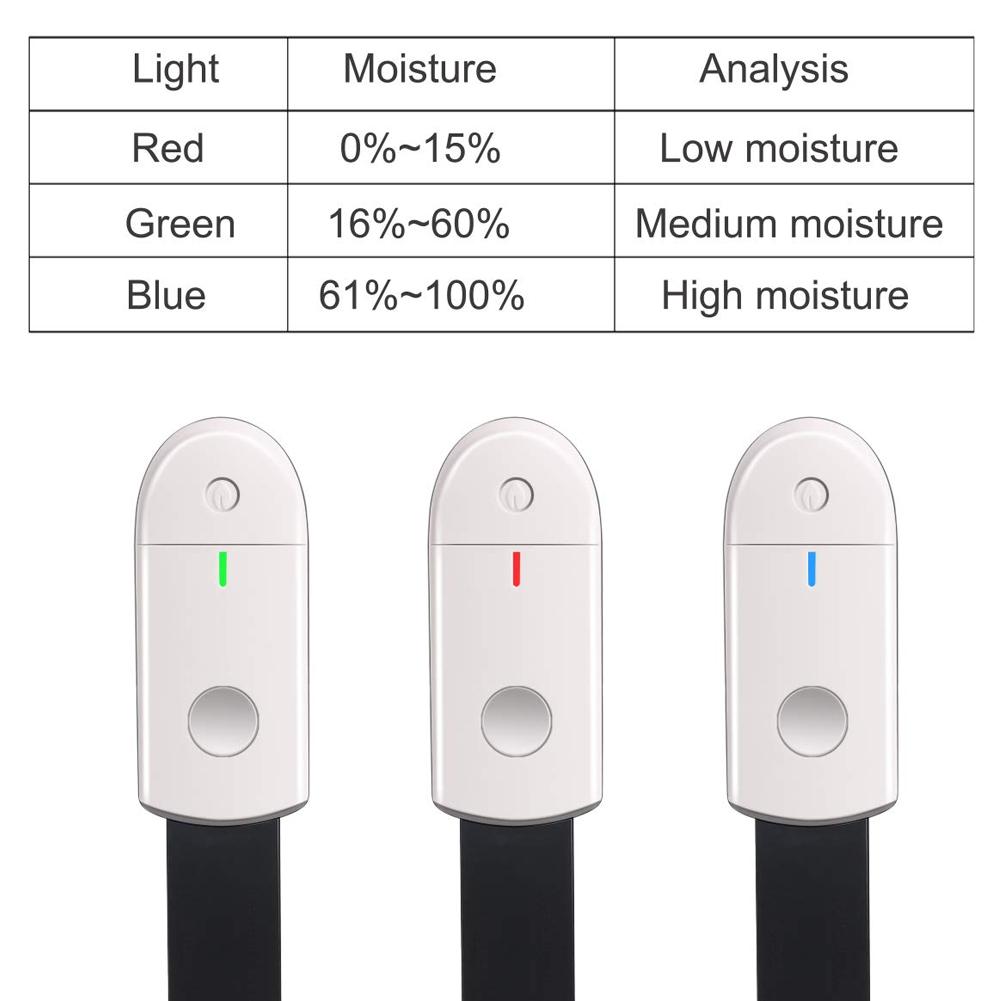 Waterproof Soil Water Monitor Soil Moisture Meter Test Kit Hygrometer Led Lights Instant Detection for Indoor Plants Garden Tool