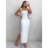 Summer New Women clothes Sexy Hanging Neck Sling Gyaru Long dress Backless Temperament Slim fit Slimming Lace-up Dress