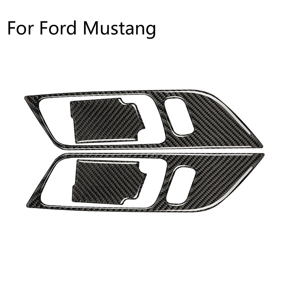 Door Handle Frame Sticker Carbon Fiber for Ford Mustang 2015-2020