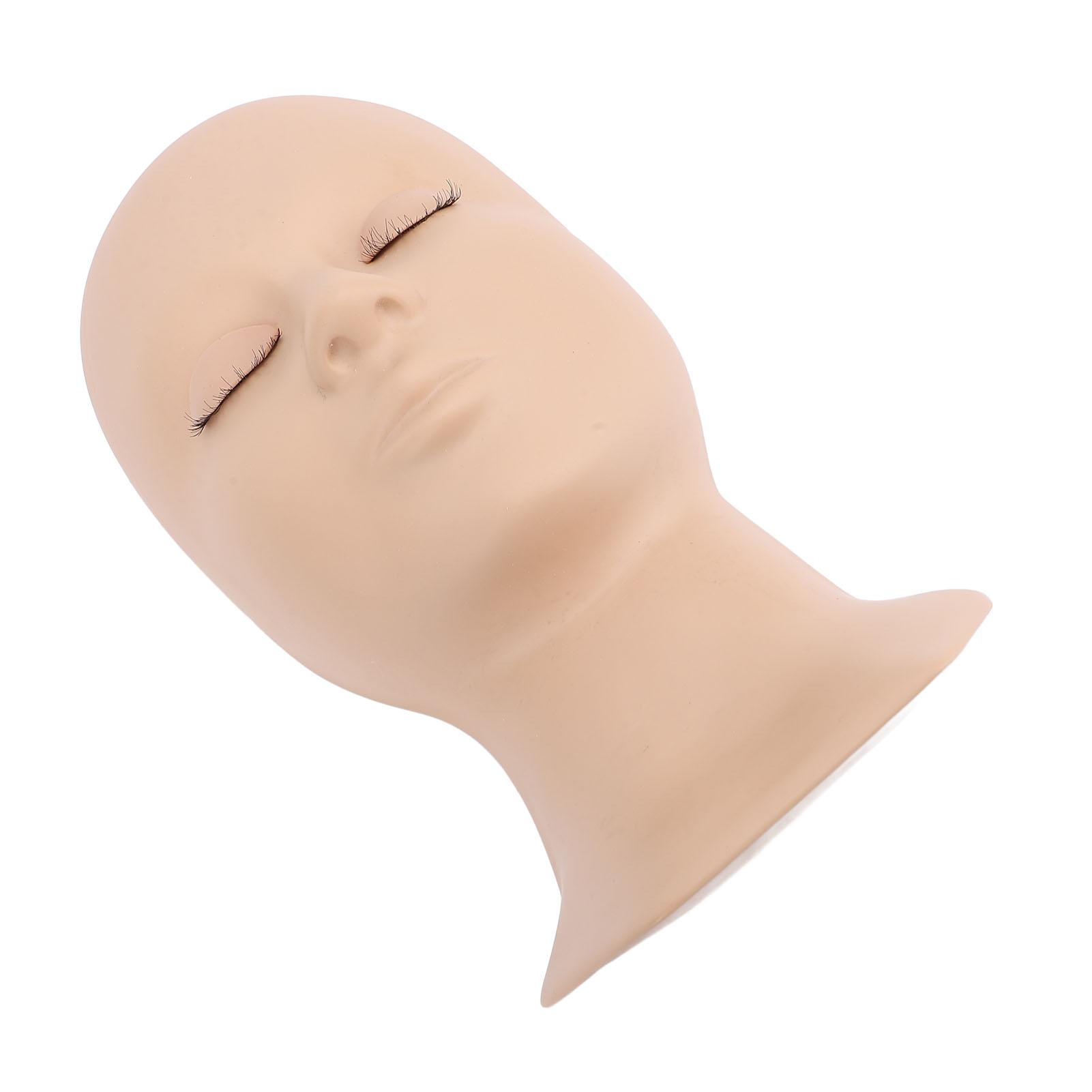 

Съемная модель головы манекена с одинарным веком для наращивания ресниц, силиконовая модель для тренировки макияжа