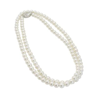 Pearl Necklace 6mm 80cm White Silver Black with Case Shell Pearl Pearl Wedding Ceremony Graduation Ceremony Entrance Ceremony Flower Bead Class