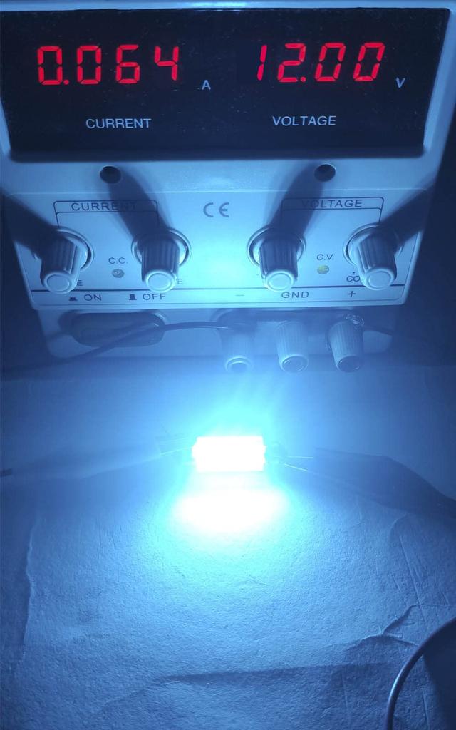 WiseShine 578 Festoon LED Bulb 43mm 44mm Ice Blue LED