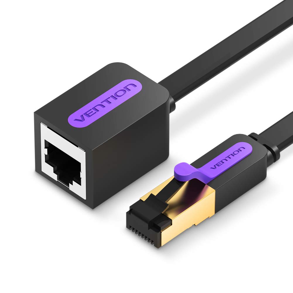 

RJ45 Cat7 Ethernet Подовжувач VENTION Ethernet Кабель Подовжувальний Кабель Cat7 Подовжувальний Патч-кабель RJ45 Шнур Екранований Кабель з Роз ємом Мама, (8М)