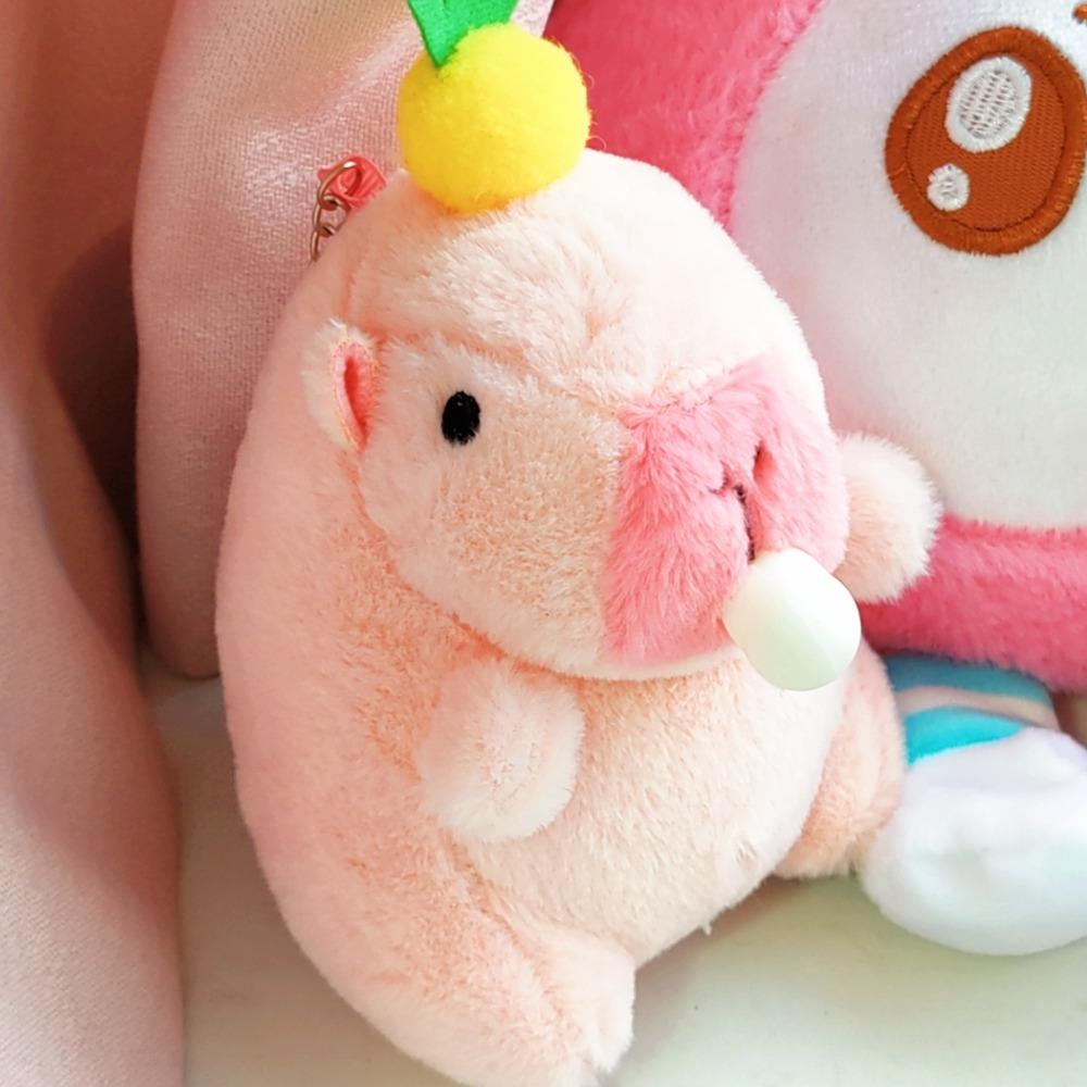 Persimmon Capybara Plush Keyring Bubble Capybara Plushie Doll Capybara Plush Pendant  Birthday Gift
