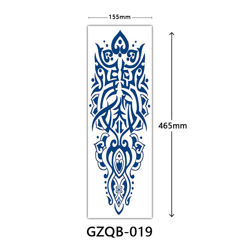 Herbal Tattoo Stickers, Semi-Permanent Tattoo Stickers, Herbal Juice Full Arm Tattoo Stickers