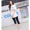 Summer Modal High-Waist Elastic Leggings - Multicolor Plus Size 7/8 Length Pants
