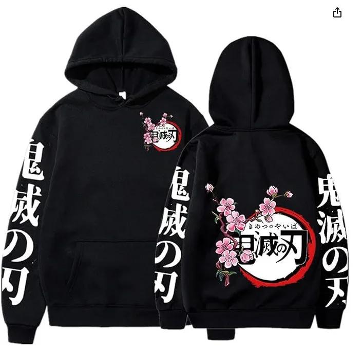 2026 Nouveau sweat à capuche imprimé graphique Demon Slayer Sweat à capuche pour homme et femme Hauts pour homme Sweat à capuche de sport Hoodie Harajuku Y2K