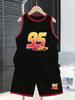 Boys’ No.95 Race Car 2-piece Set. Breathable Fabric, Cute Prints, Comfy for Play & School Activities.