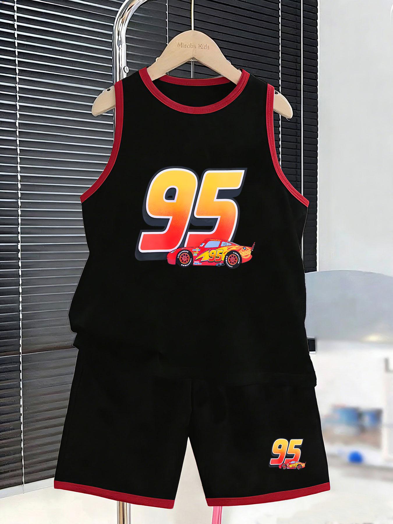 

Boys’ No.95 race car 2-piece set. Breathable fabric, cute prints, comfy for play & school activities. 2-3Y чёрный