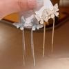 Sweet Temperament Gradual Change Butterfly Tassel Long Earrings Women, Niche Design Show Face Thin Earrings Earrings