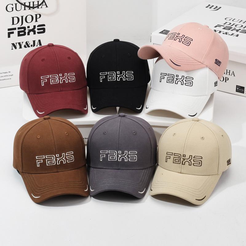 Spring And Autumn Embroidery Alphabet Baseball Cap Hard Top Outdoor Sun Hat Casual Men'S And Women'S Curved Brim Cap Tide