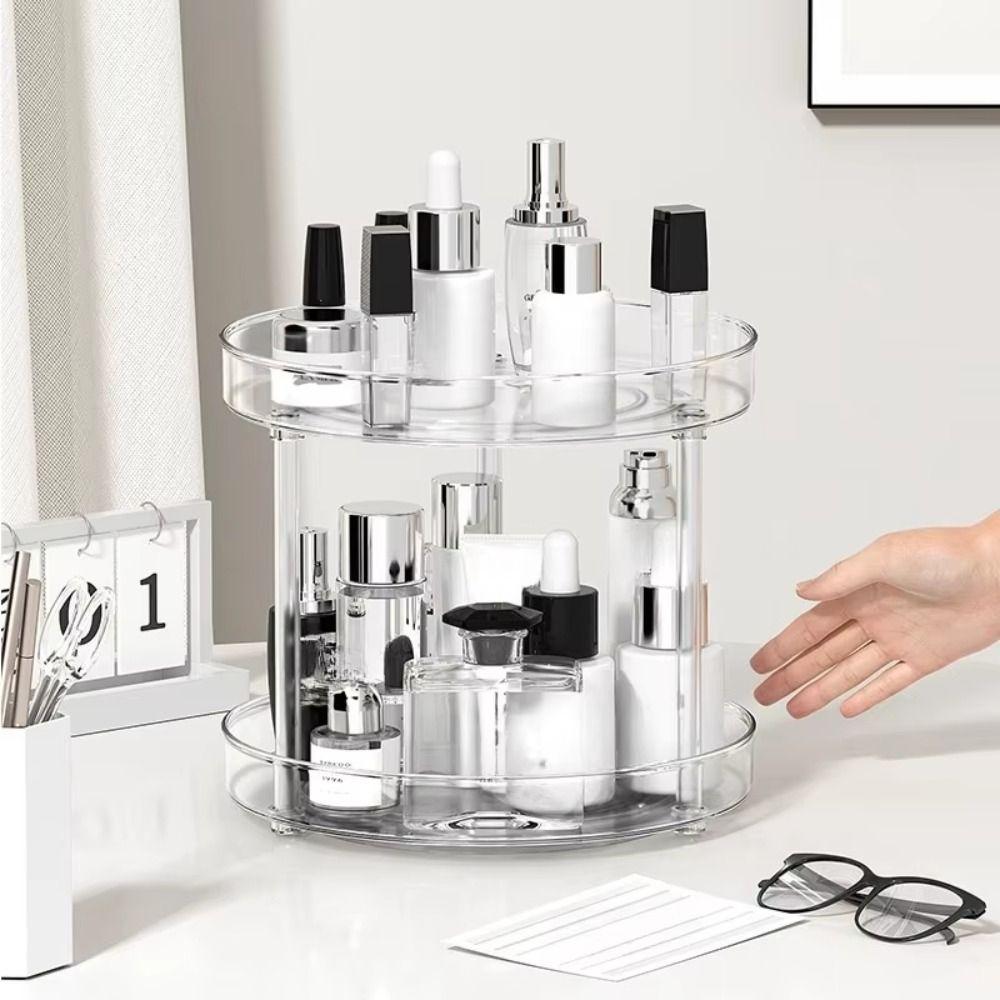 360 Rotating Spice  Seasoning Shelf 1/2/3-layer Makeup Storage Trays  Living Room