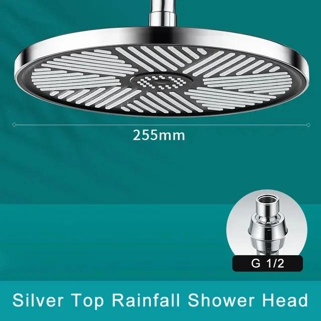 High Pressure Massage Rainfall Bathroom Shower Nozzle Big Panel Large Flow Supercharge Ceiling Mounted Shower Head