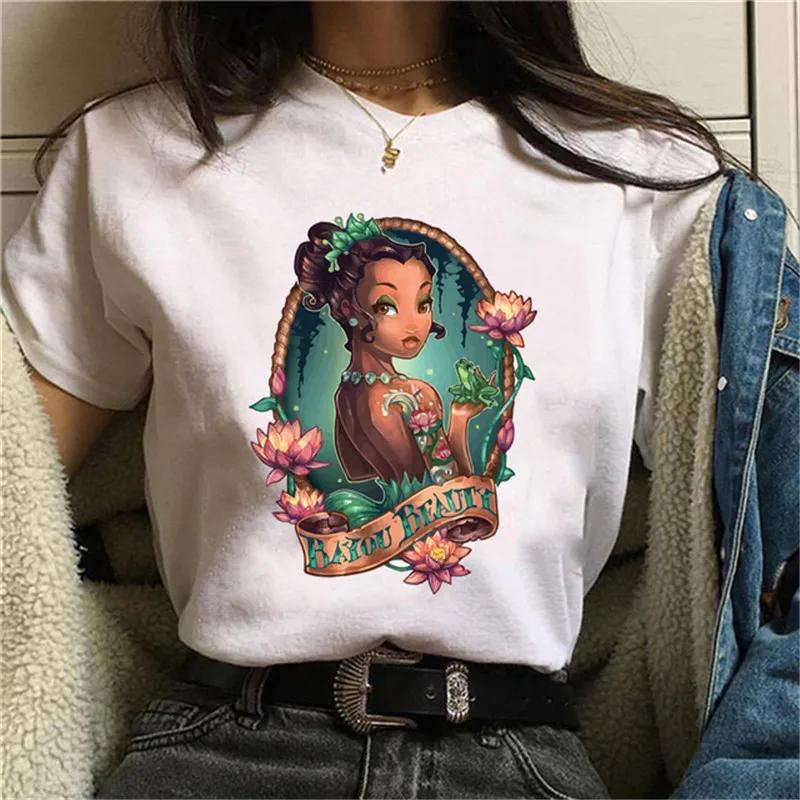 T-shirt Unisex New Punk Princess Jasmine Printed Fashion T Shirts 90s Kawaii Graphic Tops Harajuku O Neck Tee