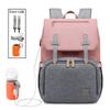 Diaper Backpack Baby Stroller Bag Mummy Daddy Waterproof Oxford Handbag Nursing Nappy Kits Maternity Packs USB Warmer Holder